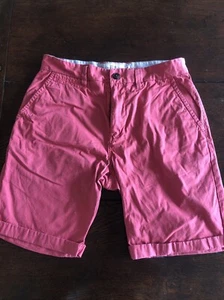 Next Dark Coral Pink Shorts In Mint Condition 30” Waist Easy To Turn Up - Picture 1 of 3