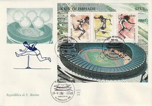 1988 FDC ALA SAN MARINO IOLIMPIADA DE SEÚL MF81762 - Imagen 1 de 1