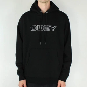OBEY Line Hoodie Sweatshirt Jumper Brand New – Black in size S,M,L - Picture 1 of 6