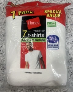 Brand New Hanes ComfortSoft White V-NECK 7PACK Size XL - Picture 1 of 2