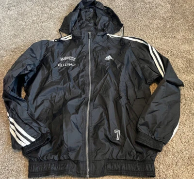 Chaqueta Adidas Equipo Negra Blanca De Colección Cremallera Completa Talla Grande Logo Rayas 11179 Y2K Foto 1 de 4