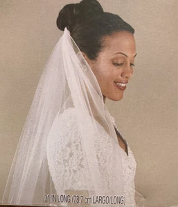 Wilton Bridal Veil Rolled Edge Single Layer Classic 31" Long 54" Wide New In Box - Picture 1 of 4