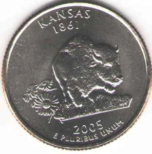 US. 2005-D. KS. Kansas Statehood (1861) Quarter. Uncirculated. - Picture 1 of 1