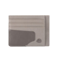 Men credit card wallet Piquadro Akron PP2762AOR grey leather holder slim pouch