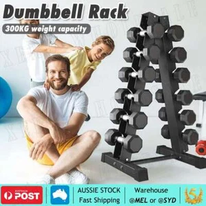 6 Pair Heavy Duty Dumbbell Rack Storage Racking 6 Layers Gym Equipment Sport AU - Picture 1 of 12