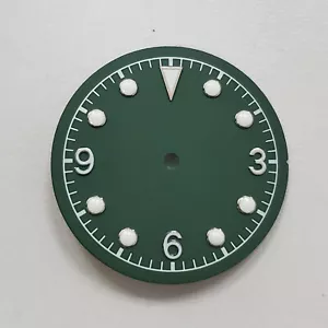 31MM Watch Dial Green Luminous for Japan 8215 8200 821A Movement Pearl 2813 3804 - Picture 1 of 2