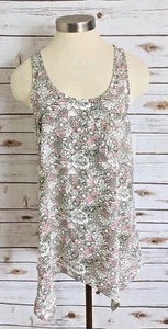 NWT ABOUND Women Sleeveless Pull Over Floral Pink White Shirt Top Size Medium - Bild 1 von 12
