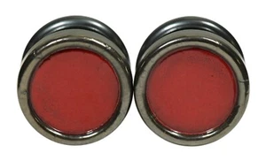Pair of Red Enamel Gainsborough Dummy Door Knobs - Picture 1 of 10