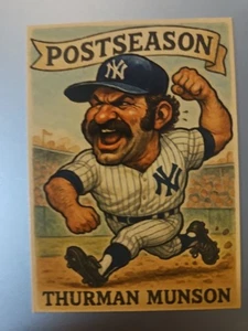 Yankees Caricatures Custom Card- Postseason Power- Munson - Picture 1 of 2