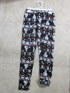 Poof Mädchen Gr. 7/8 Spukhaus Fleece gefüttert Halloween Leggings - Bild 1 von 2