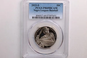 2022-S 50 Cent, Negro Leagues Baseball, Commemorative, PCGS PR-69., #GMC256. - Picture 1 of 4