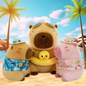 Beach Clothes Capybara Plush Toy Summer Capybara Plush Doll Christmas - Picture 1 of 15