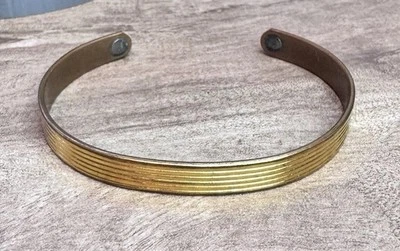 Brazalete de cobre chapado en oro vintage SABONA London talla 8 Foto 1 de 4