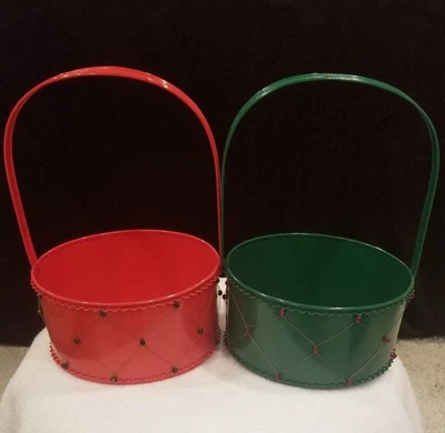 Cubos o cubos decorativos de metal para exhibición navideña o uso general Foto 1 de 3