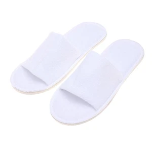 1 Pair Disposable Slippers Open Toe Non-Slip Home Hotel Guest Indoor - Picture 1 of 12