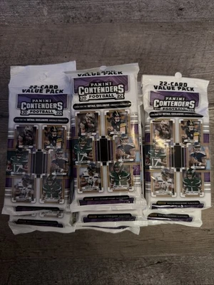 LOT OF 10 -  2022 Panini Contenders Football 22 Card Jumbo Value Pack - Sealed - Image 1 of 4