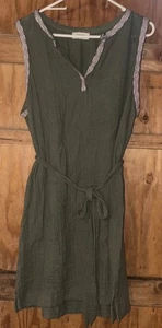 Vestido túnica para mujer Lucky Brand XL verde gause bordado bobo mini - Imagen 1 de 7