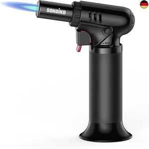 Sondiko Flambierbrenner mit Tankanzeige S907, Bunsenbrenner Nachfüllbarer Creme  - Bild 1 von 7