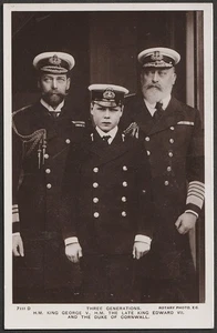 ROYALTY p.c. Three Generations King George V, King Edward VII & Prince of Wales - Picture 1 of 1