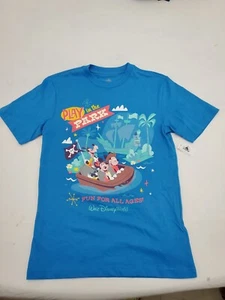 Disney Shirt Erwachsene XS blau Play In The Park Mickey Fluch der Karibik NEU - Bild 1 von 5