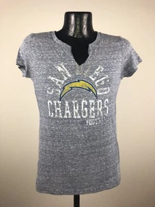Damen NFL Team Bekleidung San Diego Chargers Gnarly grau DL III V-Ausschnitt T-Shirt Large - Bild 1 von 4