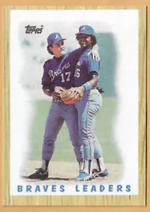 ATLANTA BRAVES LÍDERES DE EQUIPO #31 - TOPPS CASI NUEVO-COMO NUEVO 1987 - Imagen 1 de 2