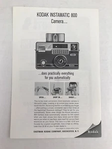 Kodak Instamatic 800 Camera Vtg 1964 Print Ad - Picture 1 of 3