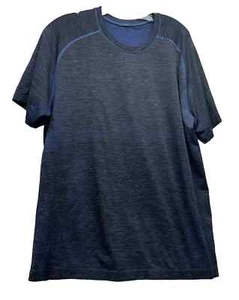 Camisa Lululemon Metal Vent XL Azul/Negro Elástica Tu Cabeza (D6) - Imagen 1 de 5