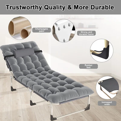 Tumbona de algodón transpirable - Portátil para terraza, patio y relajación interior Foto 1 de 4