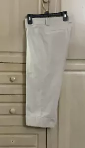 Capris elasticizzato Banana Republic taglia 4 Jackson fit marrone/crema micro righe nuovo con etichette - Foto 1 di 6
