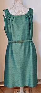 Gorgeous Antonio Melani Genuine Golden Green Dress - Size 14 - Picture 1 of 19