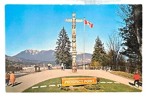 Prospect Point Lookout • Totem Pole Flag Tourists • Stanley Park Vancouver B.C. - Picture 1 of 2