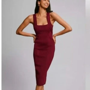 Vestido Suéter Anthropologie Ajustado Cuello Cuadrado - Talla Grande - Imagen 1 de 11