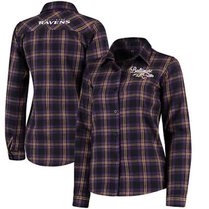 Forever Collectibles NFL Men's Baltimore Ravens Check Flannel Shirt - Picture 1 of 5