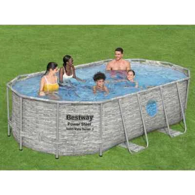 Power Steel Swimmingpool Set 427x250x100cm Schwimmbecken Schwimmbad Bestway - Bild 1 von 4