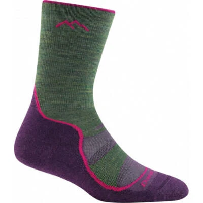 DARN TOUGH 1967 Moss Women's Light Hiker Micro Crew Lightweight Hiking Sock USA - Image 1 of 4