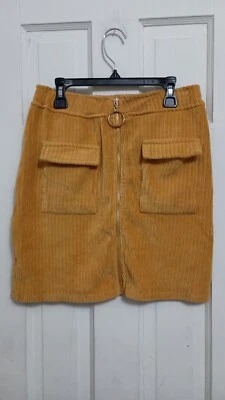 Minifalda Derek Heart Mediana Amarilla Pana Acanalada M Junior Mujer J Foto 1 de 4