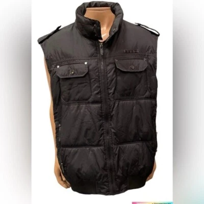 COOGI authentic puffer vest, black; size 5X. Quilted, poly filled/nylon shell. - Image 1 of 4