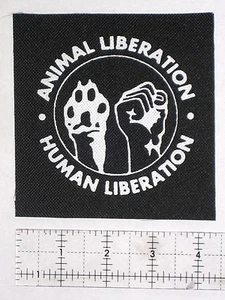 Human Animal Liberation Front Patch First ALF Rights Punk Vegan Vegetarian Earth - Picture 1 of 1
