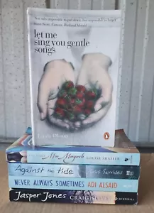 5 Various Fiction Book Bundle Jasper Jones, Against The Tide Women's Drama Novel - Foto 1 di 6