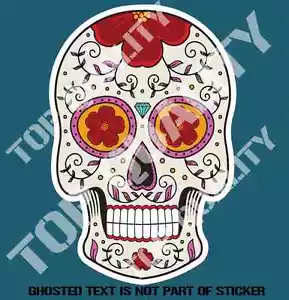 SUGAR SKULL SCULL DAY OF DEAD DECAL STICKER HOT ROD RAT ROD RALLY DRIFT JDM - Bild 1 von 1