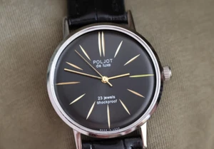 Watch Poljot De LUXE Ultra SLIM Mens Vintage USSR Case Stainless Steel Cal. 2209 - Picture 1 of 8