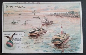 1904 Fernet Branca - amaro di Milano - veduta gruss di New York - Imagen 1 de 2