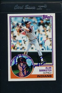 1983 Topps #348 Alan Bannister Indians Signed Auto *13427