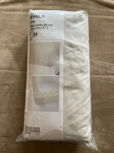 IKEA DVALA Fitted Bedsheet King Size 100% cotton Beige New - Picture 1 of 4