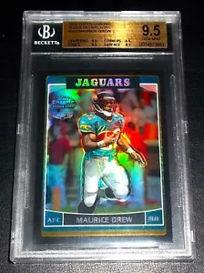 #/199 BGS 9,5 POP 5 radiocontrol refractor negro Maurice Jones Drew novato 06 Topps cromo - Imagen 1 de 6