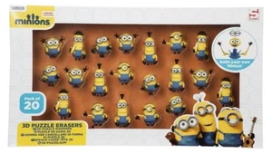 SAMBRO MINIONS FILM 3D PUZZLE RADIERGUMMIS SET 20 STÜCK BELEUCHTUNG UNTERHALTUNG - Bild 1 von 2