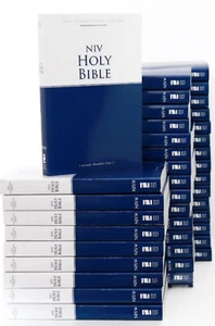 NIV Bible Blue "20 OUTREACH BIBLES"  Wholesale Bibles BRAND NEW in Shrink Wrap!! - Imagen 1 de 8