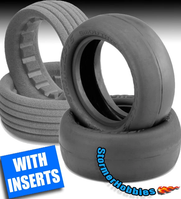 Jconcepts Smoothie 2 Front tires with inserts 2.2" 4wd Buggy Silver 401906 - Image 1 of 1