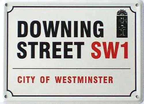 Mini-Blechschild Downing Street, 11 x 8 cm - Bild 1 von 1